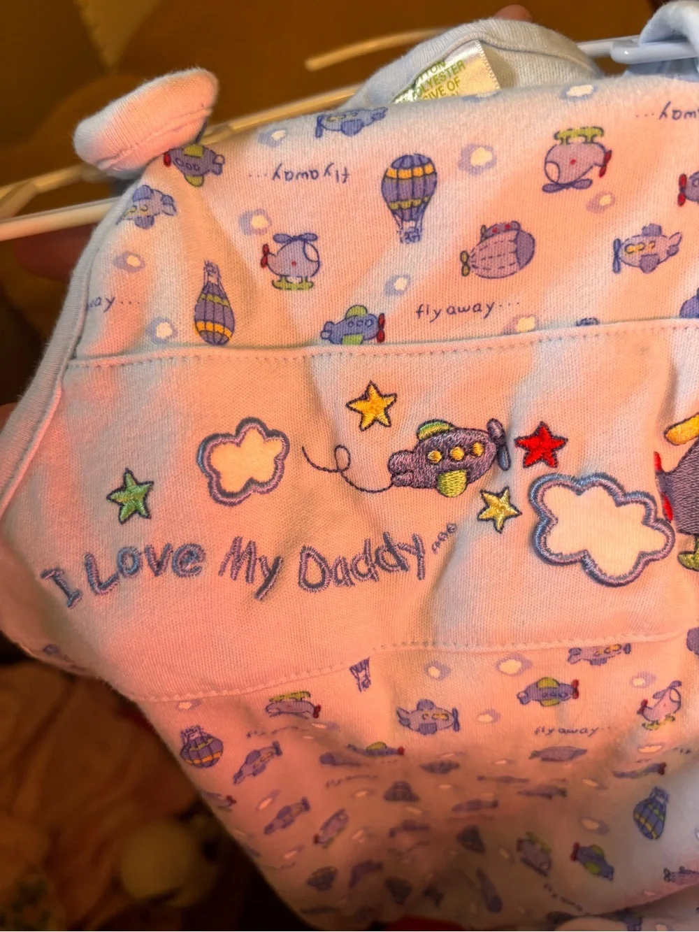 Vintage Baby Romper Airplane Helicopter Hot Air Balloon “I Love My Daddy” Bubble